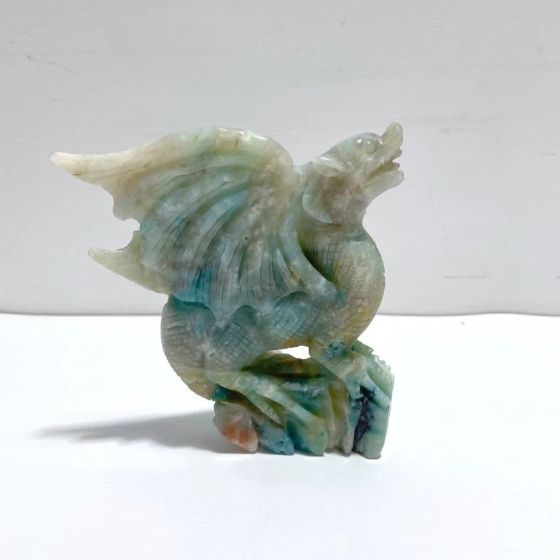 Unique Caribbean Calcite Flying Dragon Carving - Image 3