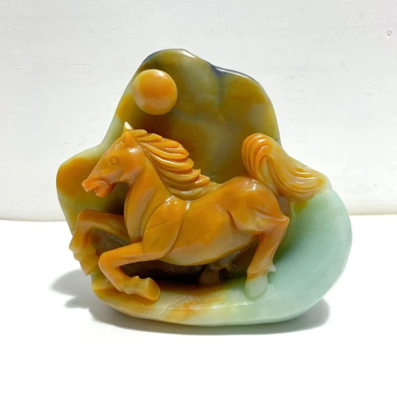 Unique Caribbean Calcite Horse Carving
