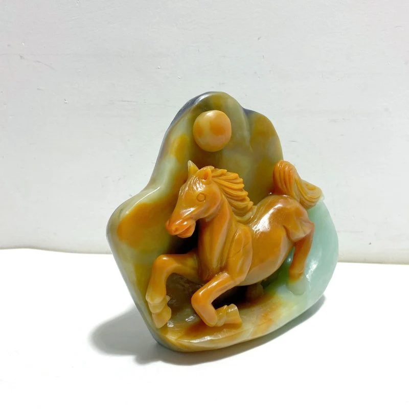 Unique Caribbean Calcite Horse Carving - Image 2