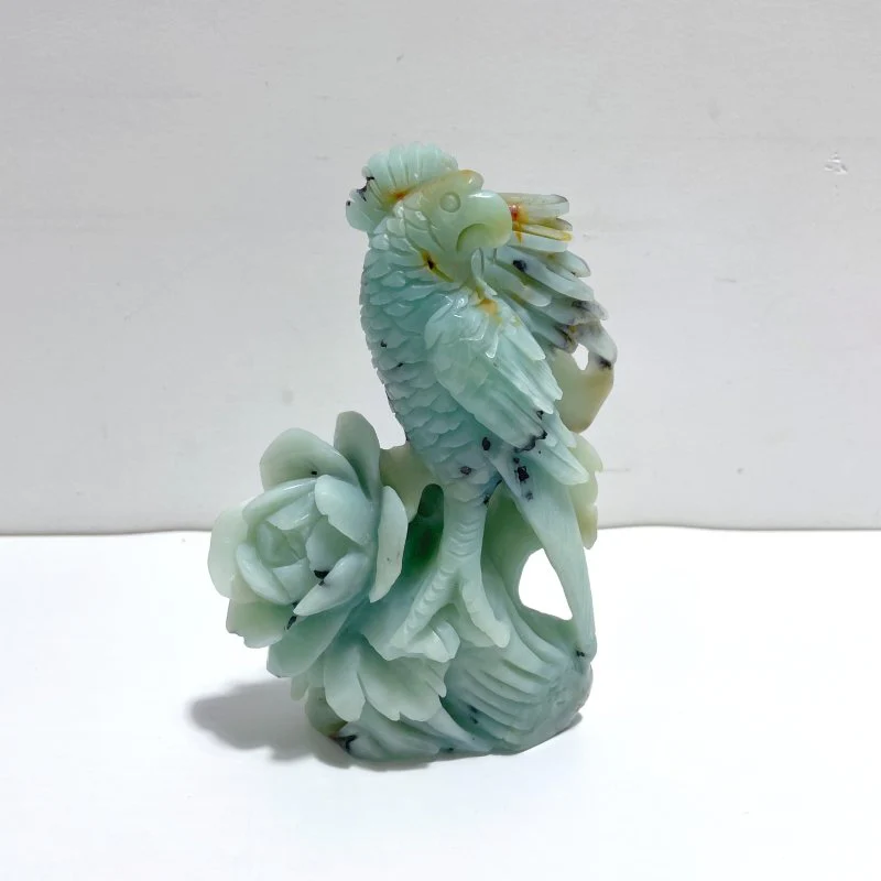 Unique Caribbean Calcite Parrot Carving