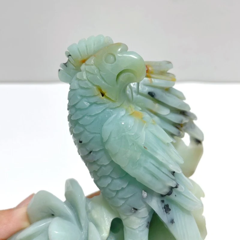 Unique Caribbean Calcite Parrot Carving - Image 3