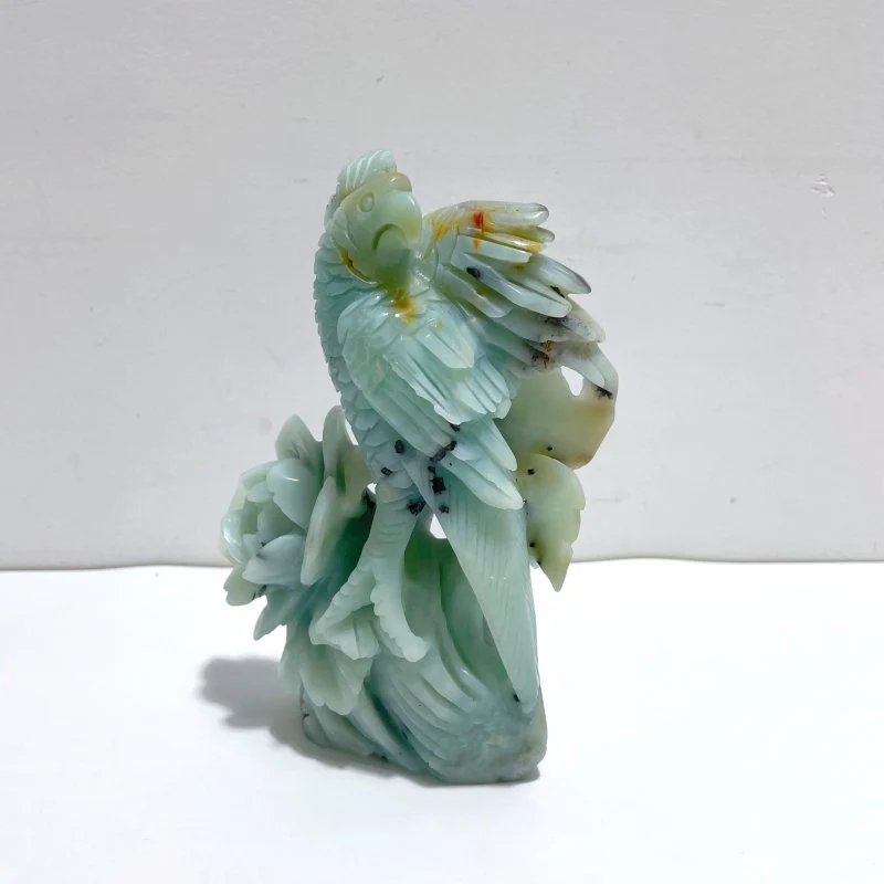Unique Caribbean Calcite Parrot Carving - Image 4