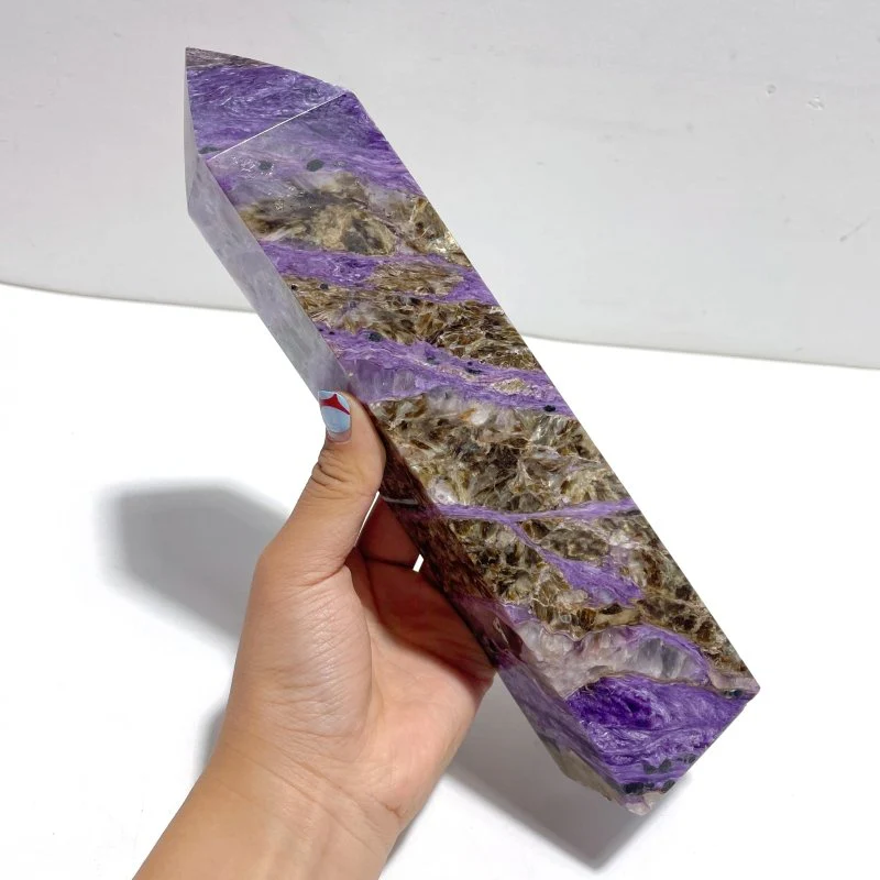 Unique Charoite Four-sided Tower For Collection #A04 - Image 2
