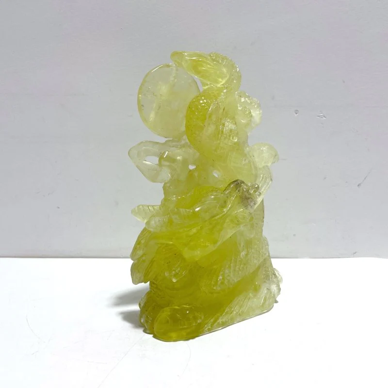 Unique Citrine Dragon Carving - Image 2