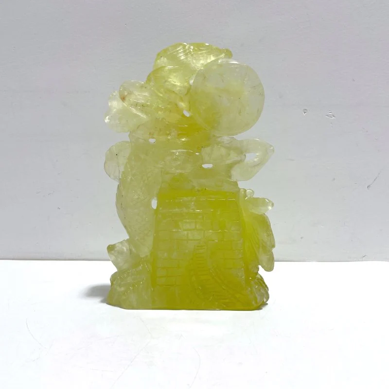 Unique Citrine Dragon Carving - Image 3