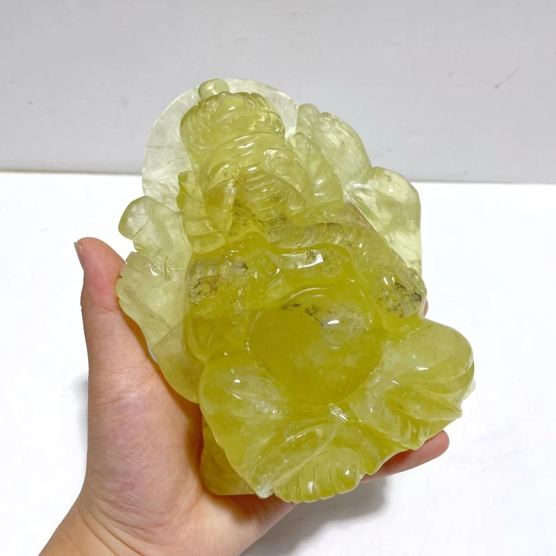 Unique Citrine Ganesha Carving - Image 4