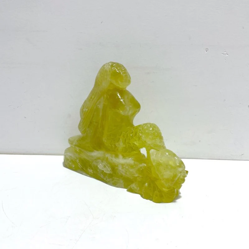 Unique Citrine Mermaid Carving - Image 2