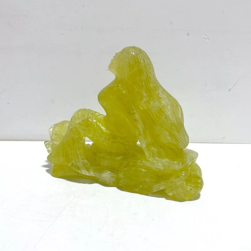 Unique Citrine Mermaid Carving - Image 3
