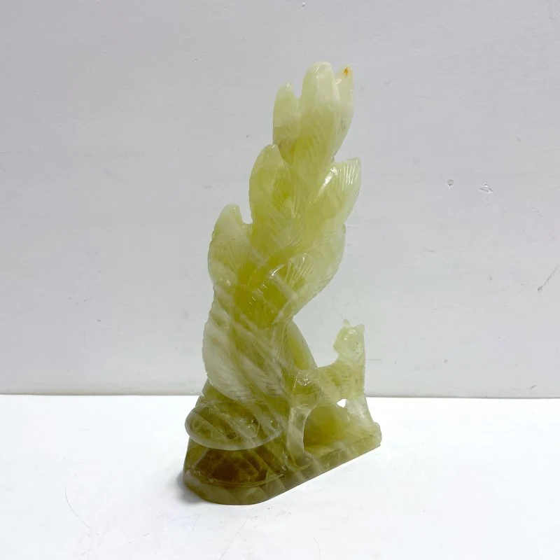 Unique Citrine Nine-tailed Fox Carving - Image 2