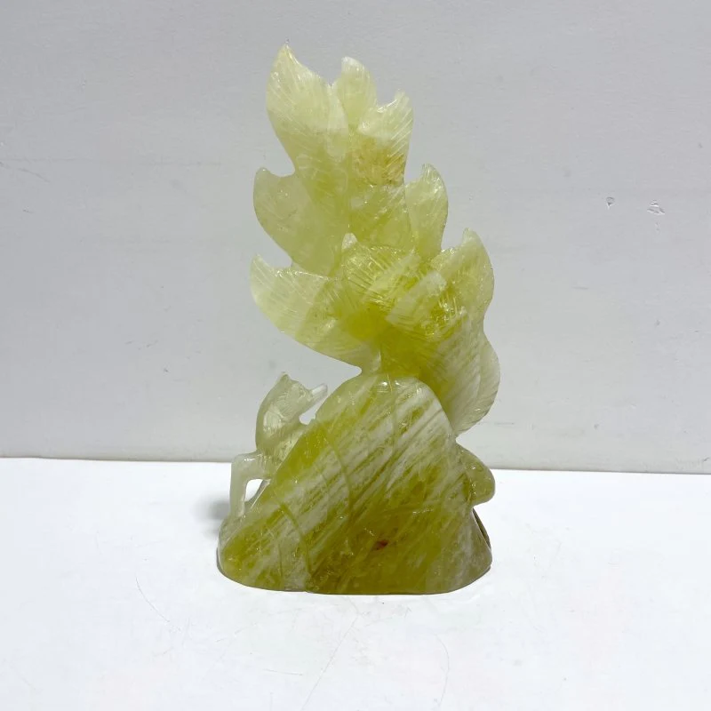 Unique Citrine Nine-tailed Fox Carving - Image 3