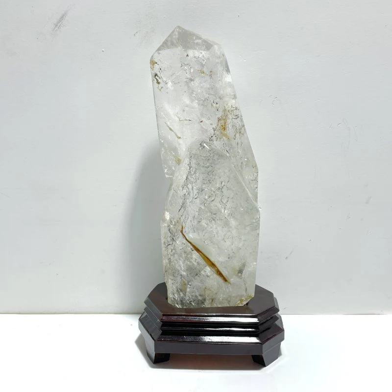 Unique Clear Quartz Enhydro Quartz Point With Rainbow For Collection - Image 6