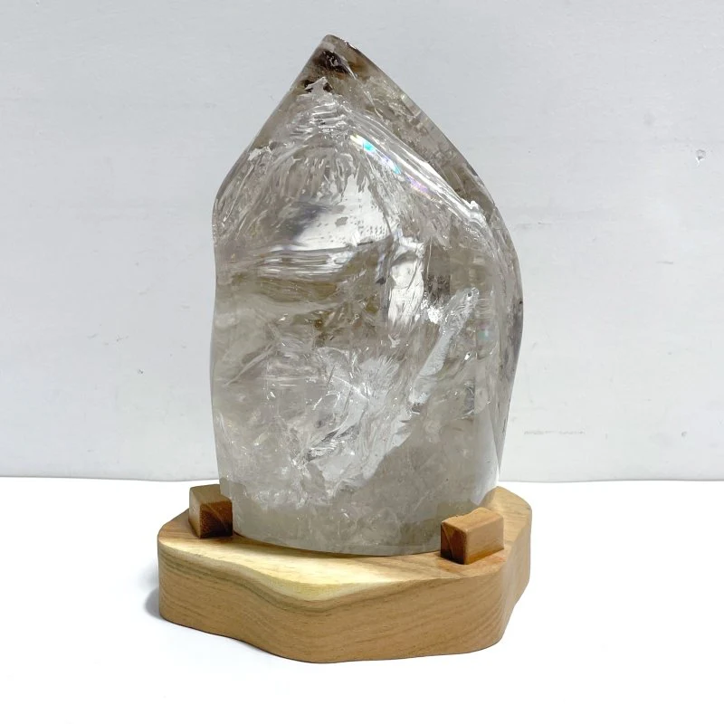 Unique Clear Quartz With Big Rainbow For Collection Home Decor