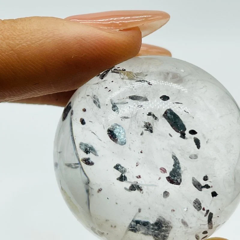Unique Clear Quartz With Red Mica Sphere - Image 2