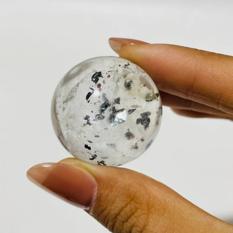 Unique Clear Quartz With Red Mica Sphere - Image 3