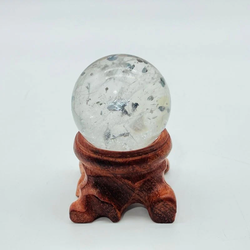 Unique Clear Quartz With Red Mica Sphere - Image 4