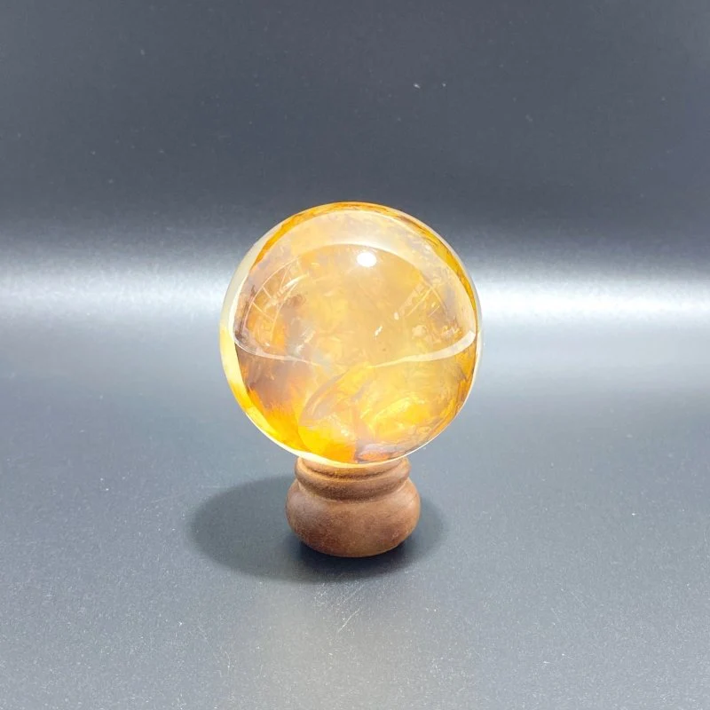 Unique Hematoid Quartz Dentritic Quartz Golden Fire Quartz Sphere With Rainbow For Collection