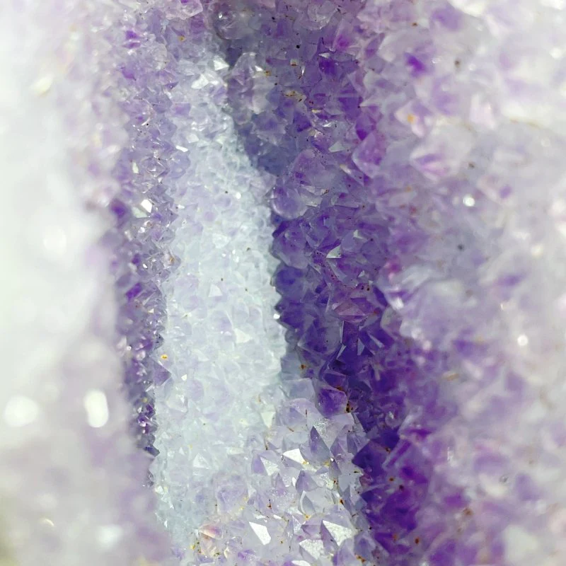 Unique Druzy Geode Amethyst Mixed Agate Large Skull Carving - Image 4