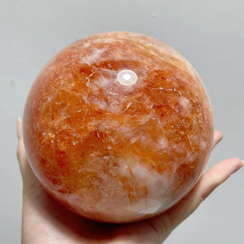 4 Pieces Large Fire Quartz Spheres - Image 3