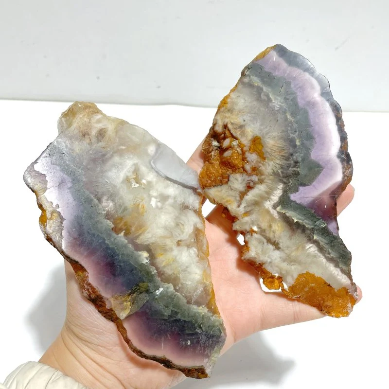 Unique Fluorite Mixed Pyrite Angel Wing With Stand - Image 5