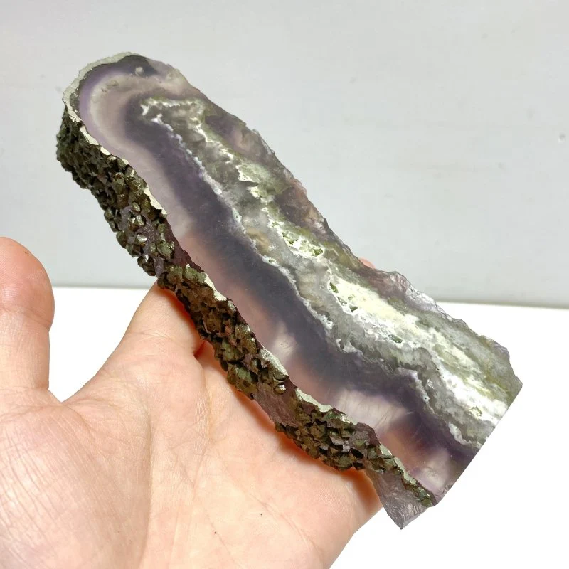 12 Pieces Unique Fluorite Mixed Pyrite Calcite Slab - Image 2