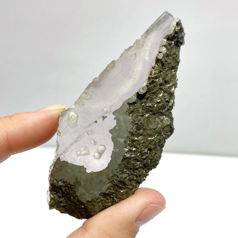 12 Pieces Unique Fluorite Mixed Pyrite Calcite Slab - Image 4