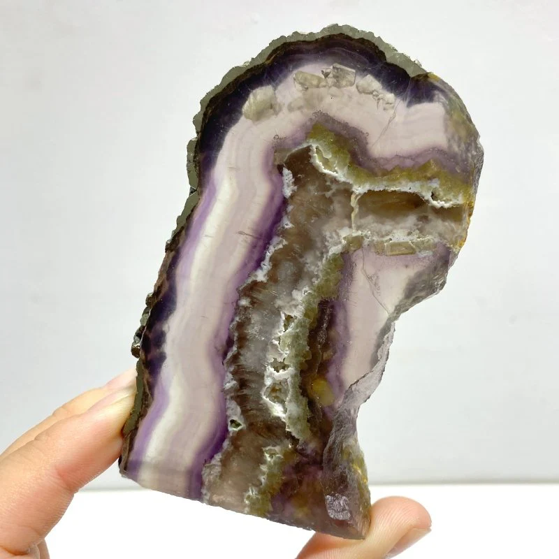 12 Pieces Unique Fluorite Mixed Pyrite Calcite Slab - Image 7