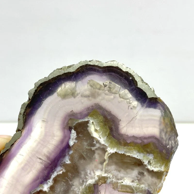 12 Pieces Unique Fluorite Mixed Pyrite Calcite Slab - Image 8