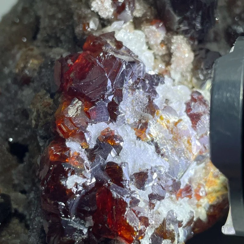 Beautiful Orange Garnet Specimen Mixed Quartz Cluster - Image 2