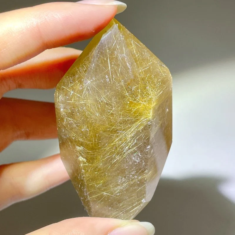 11 Pieces Unique Gold Rutilated Quartz Points - Image 6