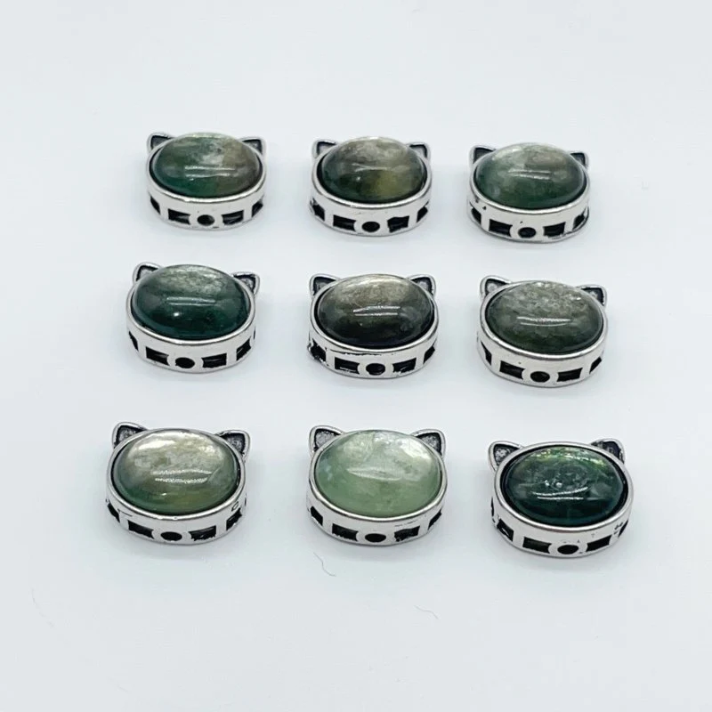 Unique Green Mica Crystal Cat Head Shape Wholesale - Image 5
