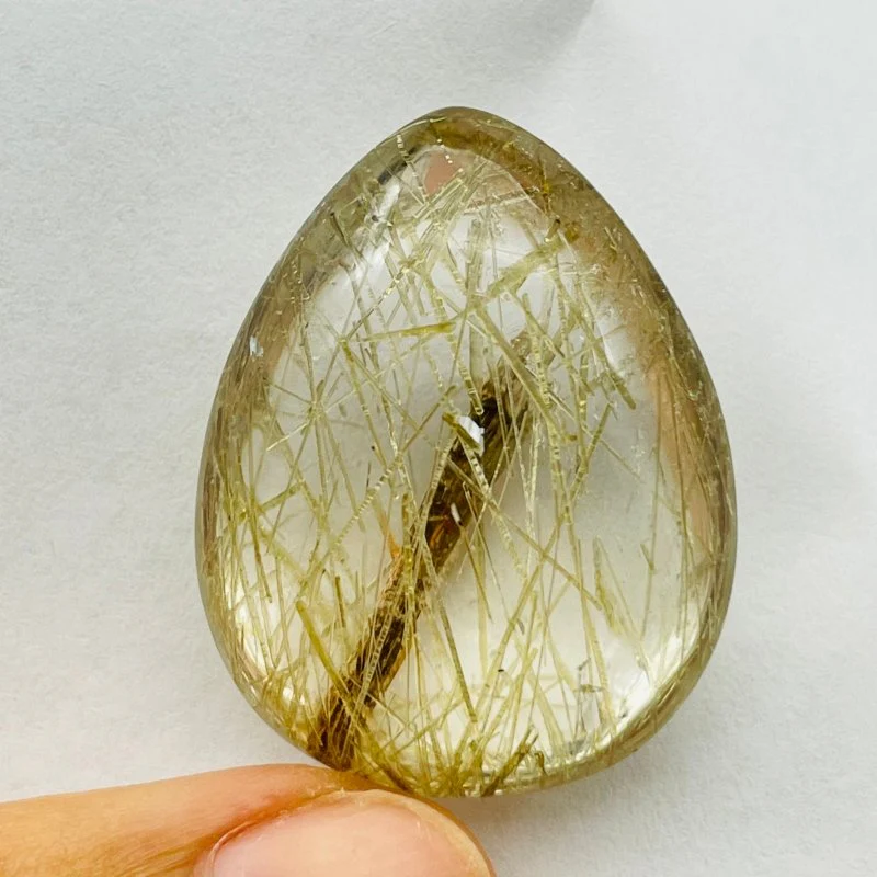 Unique Green Tourmaline In Clear Quartz Teardrop DIY Pendant Jewelry Making - Image 4