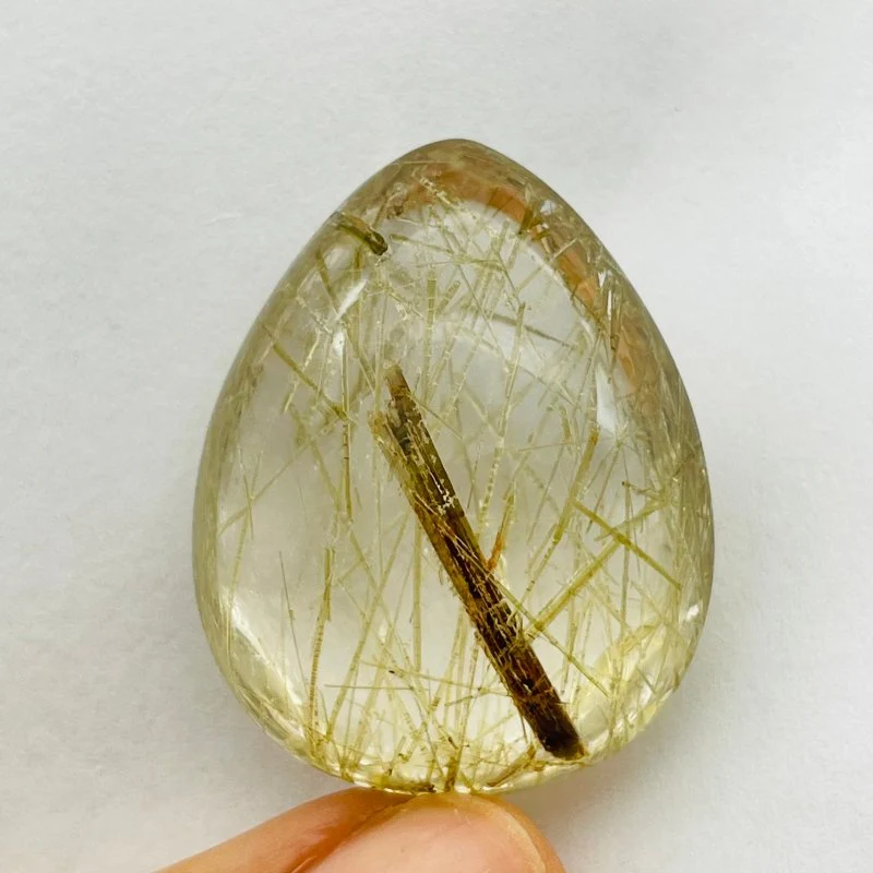 Unique Green Tourmaline In Clear Quartz Teardrop DIY Pendant Jewelry Making - Image 5