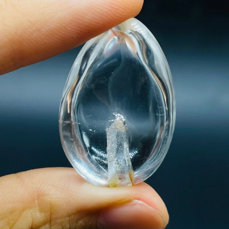 Unique Hexagonal Quartz In Quartz Teardrop Shape DIY Pendant - Image 2