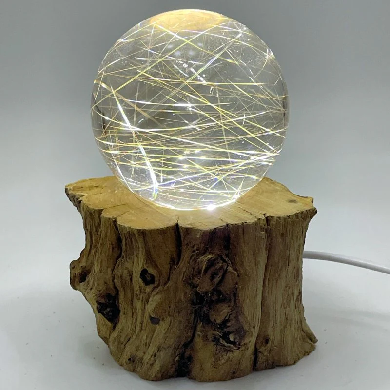 Rare Gold Rutile Quartz Crystal Sphere For Collection