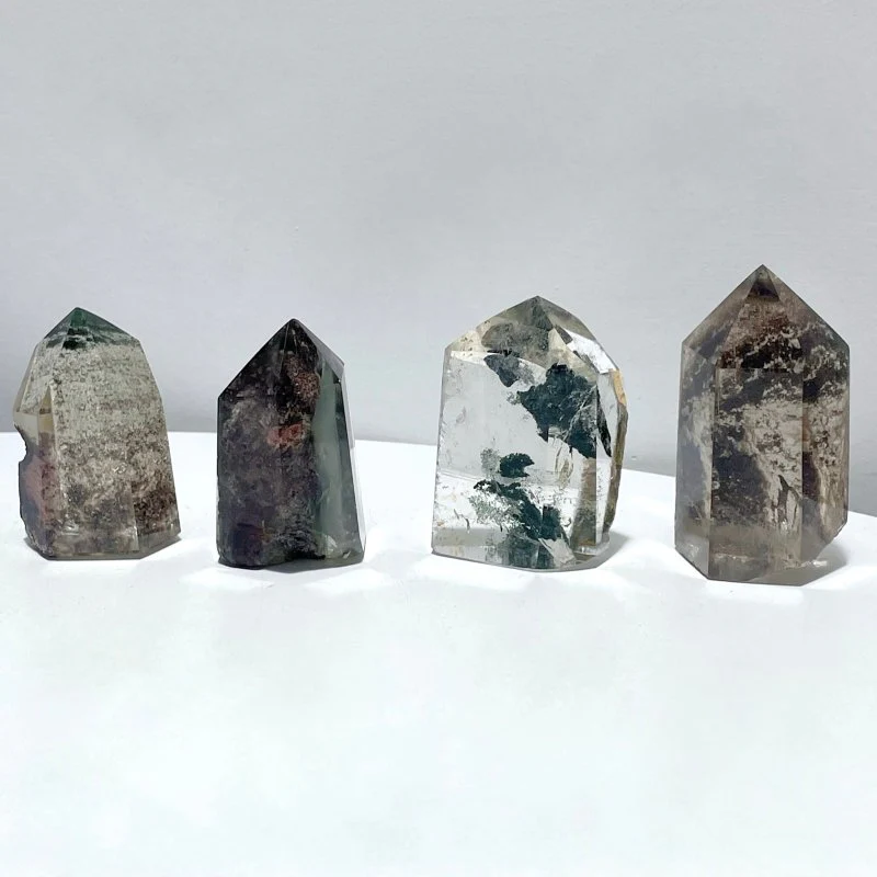 4 Pieces High Quality Garden Quartz Clear Tower Points