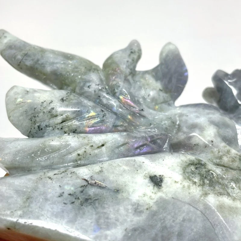 Unique Labradorite Nine-tailed Fox Carving - Image 3