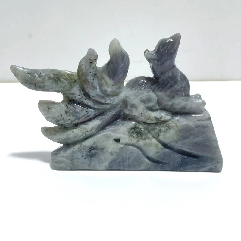 Unique Labradorite Nine-tailed Fox Carving - Image 5