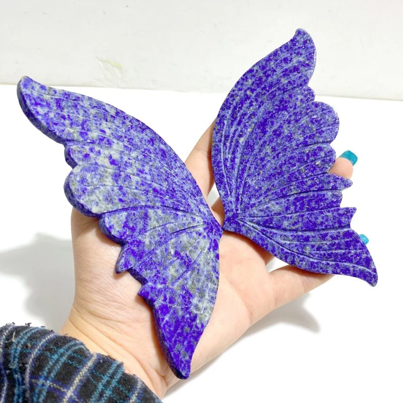 Unique Lapis Lazuli Butterfly Carving With Stand - Image 2