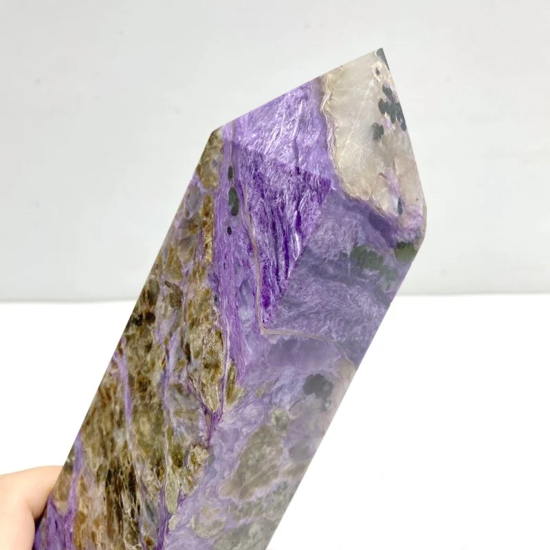 Unique Large Charoite Four-sided Point #1 - Image 2