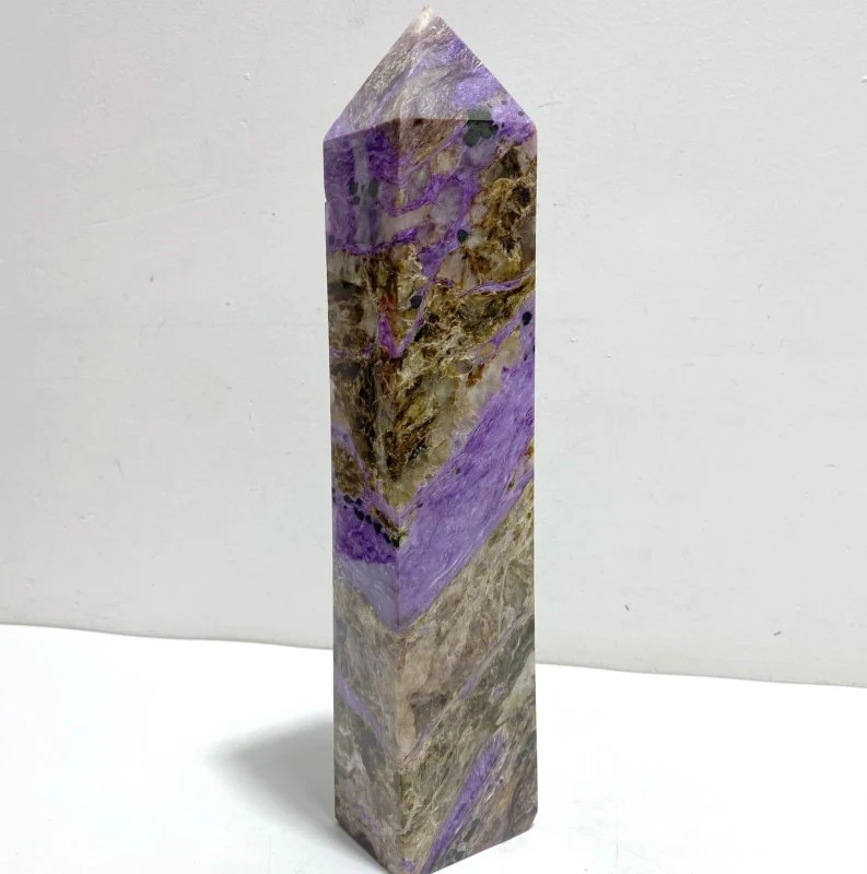 Unique Large Charoite Four-sided Point #2