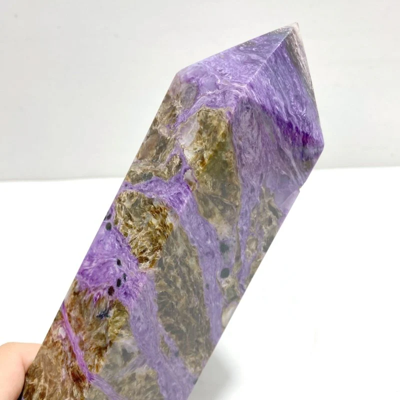 Unique Large Charoite Four-sided Point #2 - Image 2