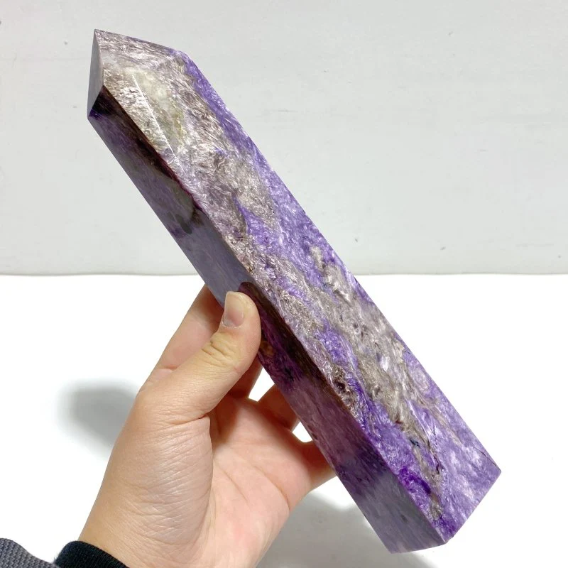 Unique Large Charoite Four-sided Point #3 - Image 4