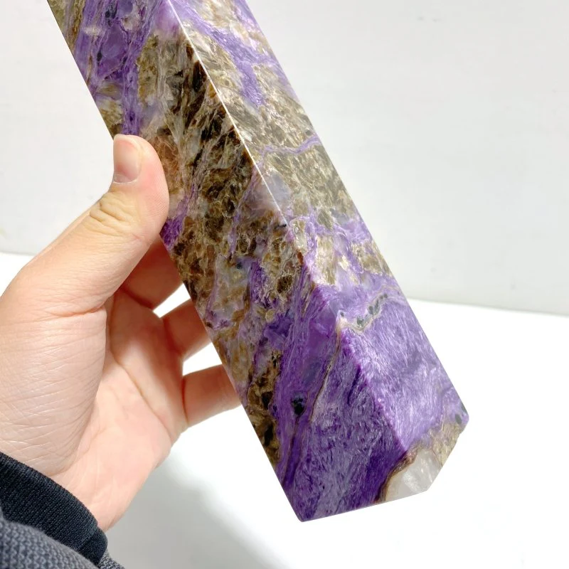 Unique Large Charoite Four-sided Point #4 - Image 3