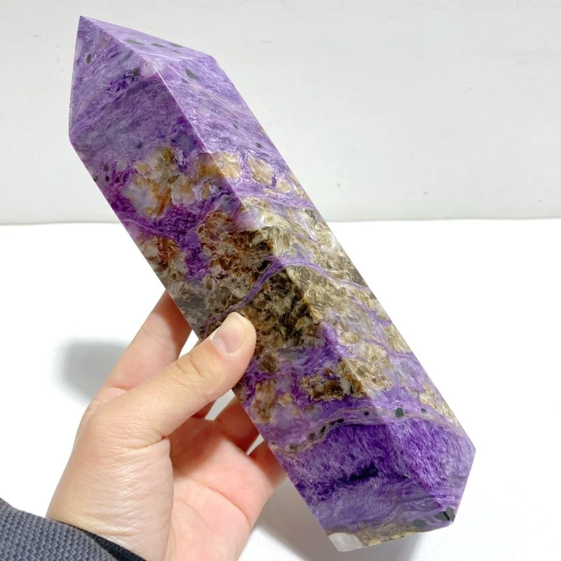 Unique Large Charoite Four-sided Point #4 - Image 4