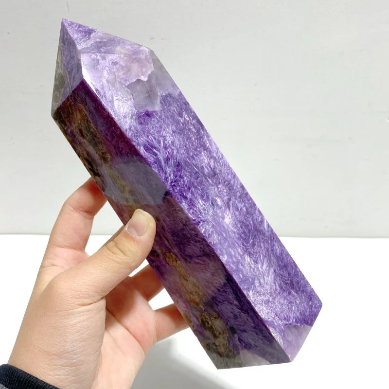 Unique Large Charoite Four-sided Point #5 - Image 4