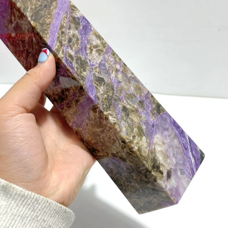 Unique Large Charoite Four-sided Tower For Collection #A03 - Image 4