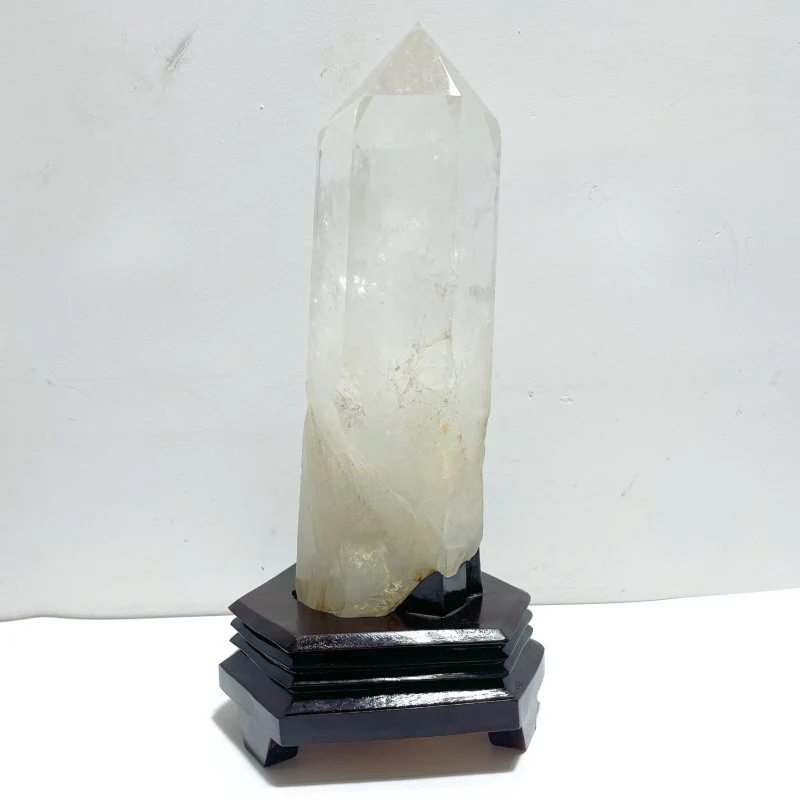 Large Clear Quartz Tower Point Ornaments With Stand