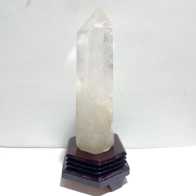 Large Clear Quartz Tower Point Ornaments With Stand - Image 2