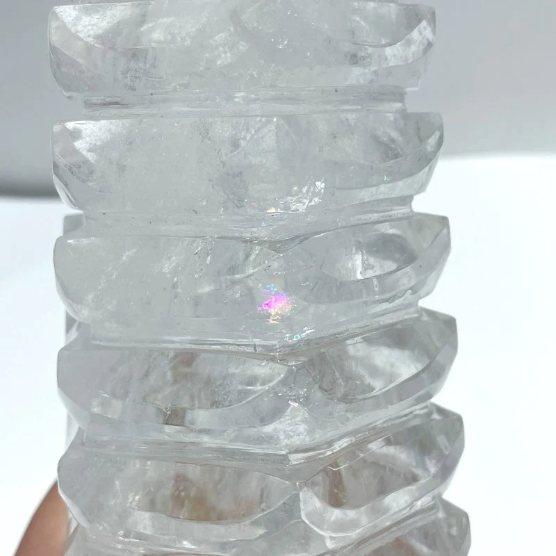 Unique Large Clear Quartz Wenchang Tower 13-level Pagoda - Image 3