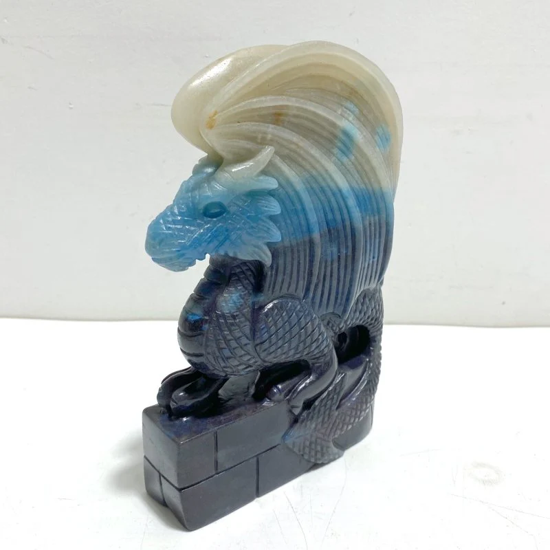 Unique Trolleite Flying Dragon and Castle Carving - Image 2